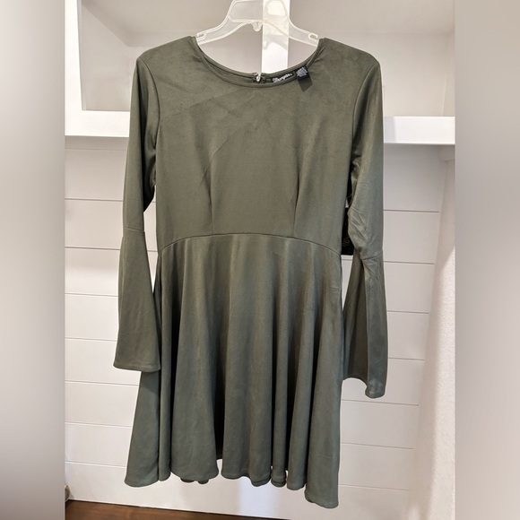 Wrangler Retro Green Long Sleeve Dress - Picture 1 of 5